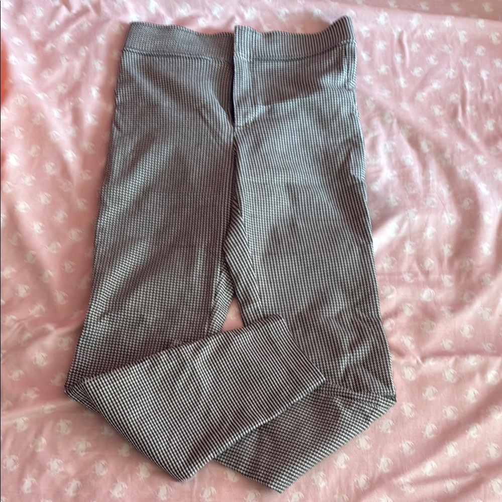 Zara Womens Black and white Patterned Dress Pants
